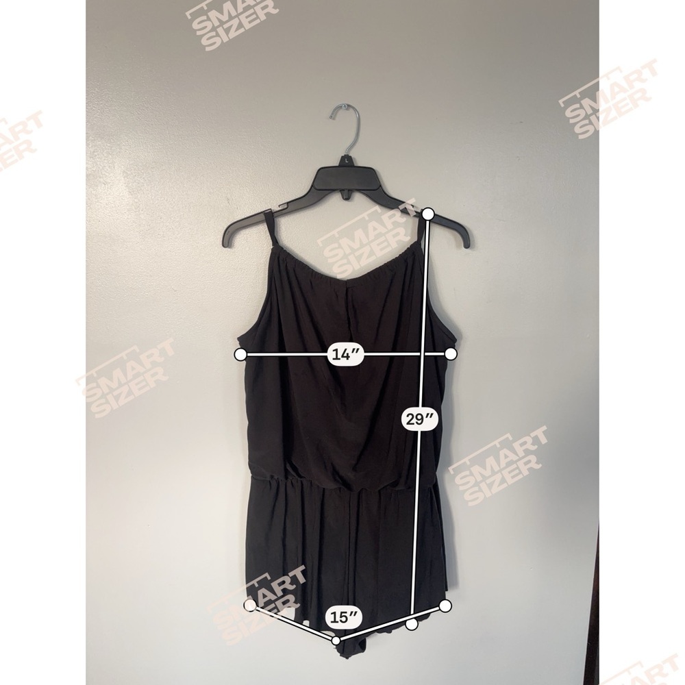 Aqua Green Women's UPF 50 High Neck Swim Romper W/Pockets L (12-14) Black - Picture 2 of 6